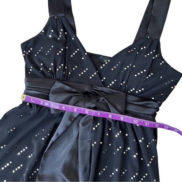 Jodi Kristopher Black & Silver NYE Cocktail Party Homecoming Mini Dress Size S - Picture 7 of 8